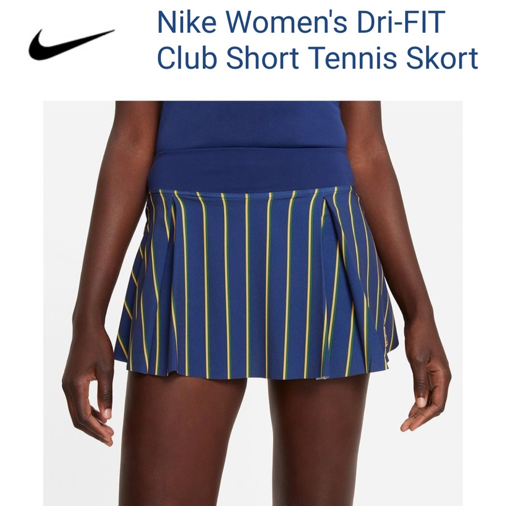 Nike Women’s Club Navy / Yellow Stripe Tennis / Pickelball Skirt